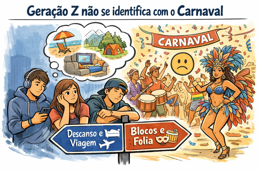 Pesquisa aponta que maioria da Geração Z não se identifica com o Carnaval